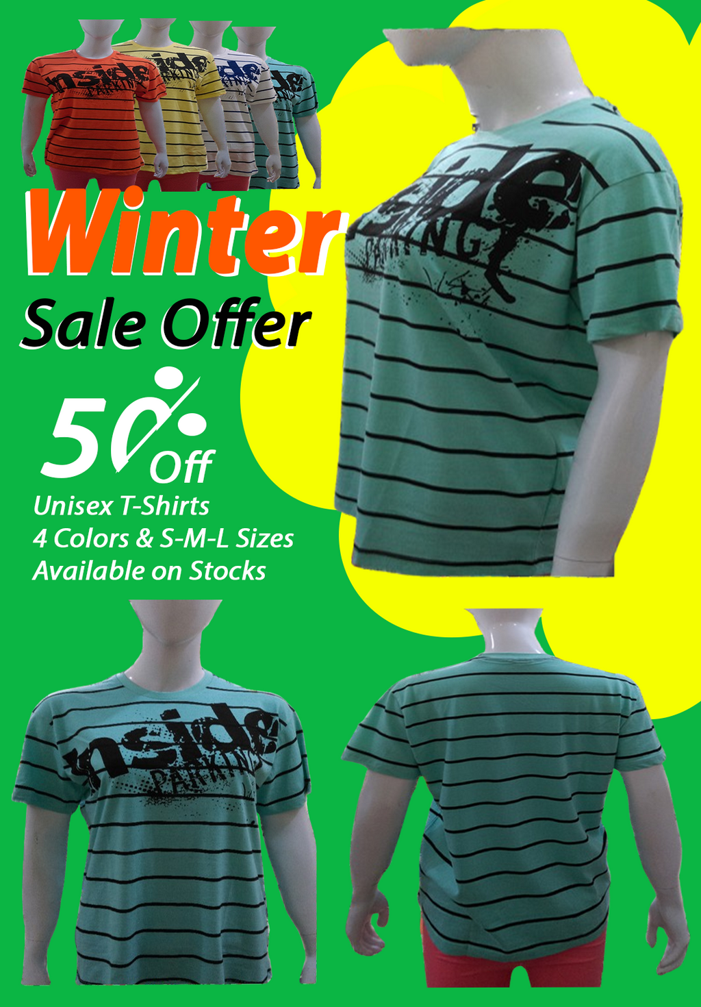 Export Left Over Unisex T-Shirts 50% Off