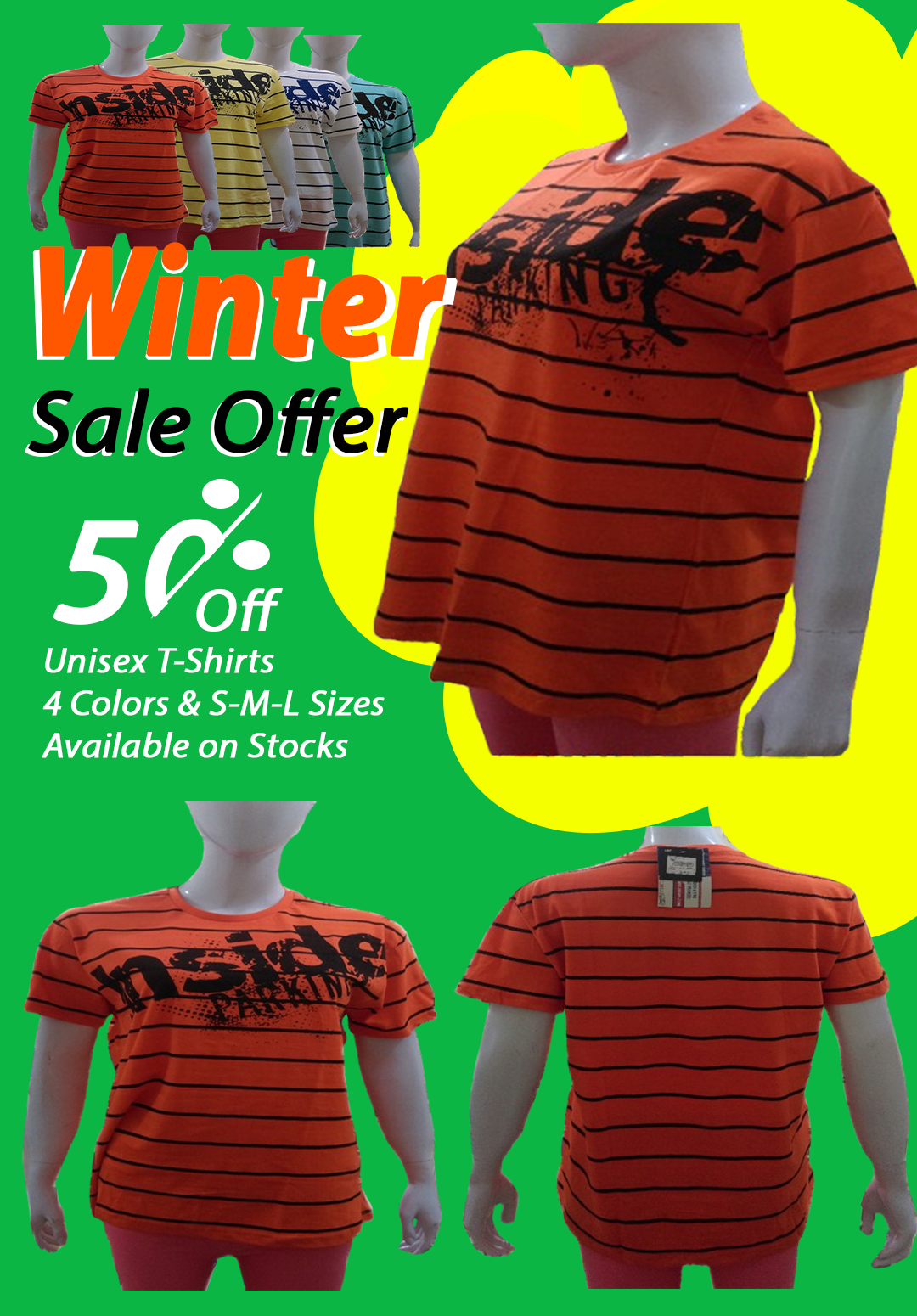 Export Left Over Unisex T-Shirts 50% Off