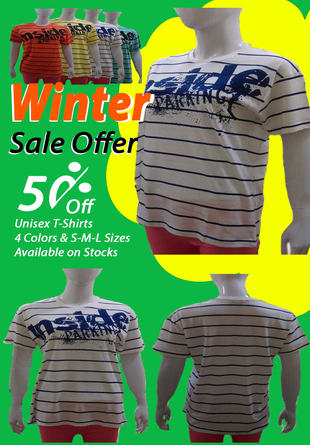 Export Left Over Unisex T-Shirts 50% Off