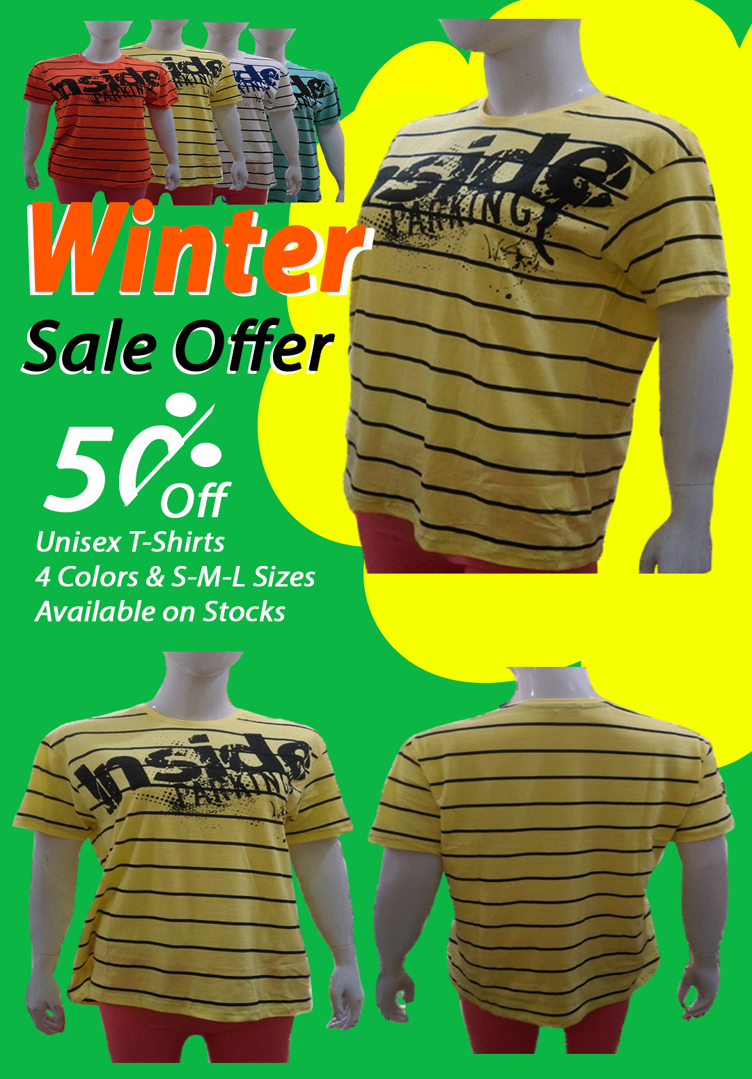 Export Left Over Unisex T-Shirts 50% Off