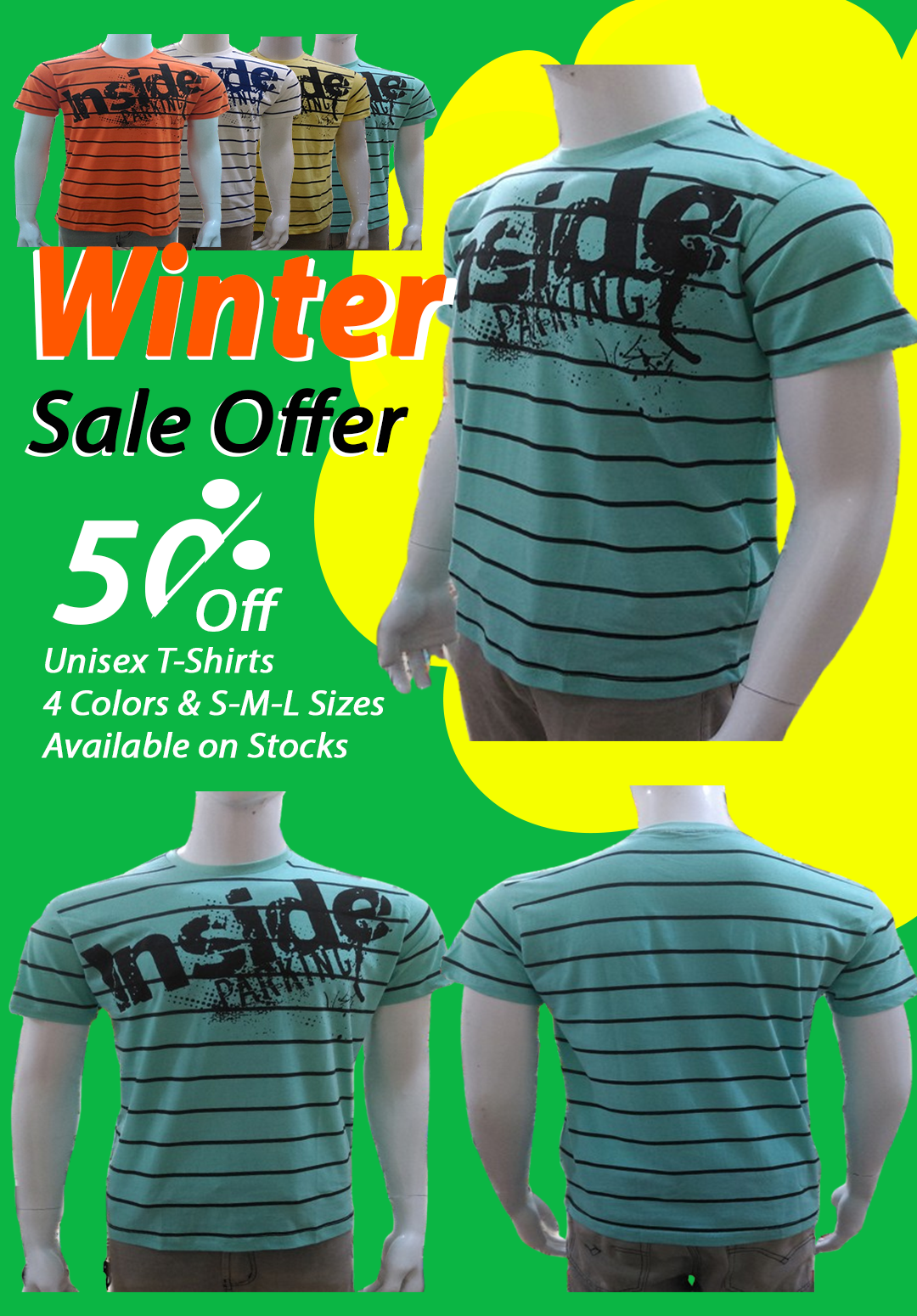 Export Left Over Unisex T-Shirts 50% Off