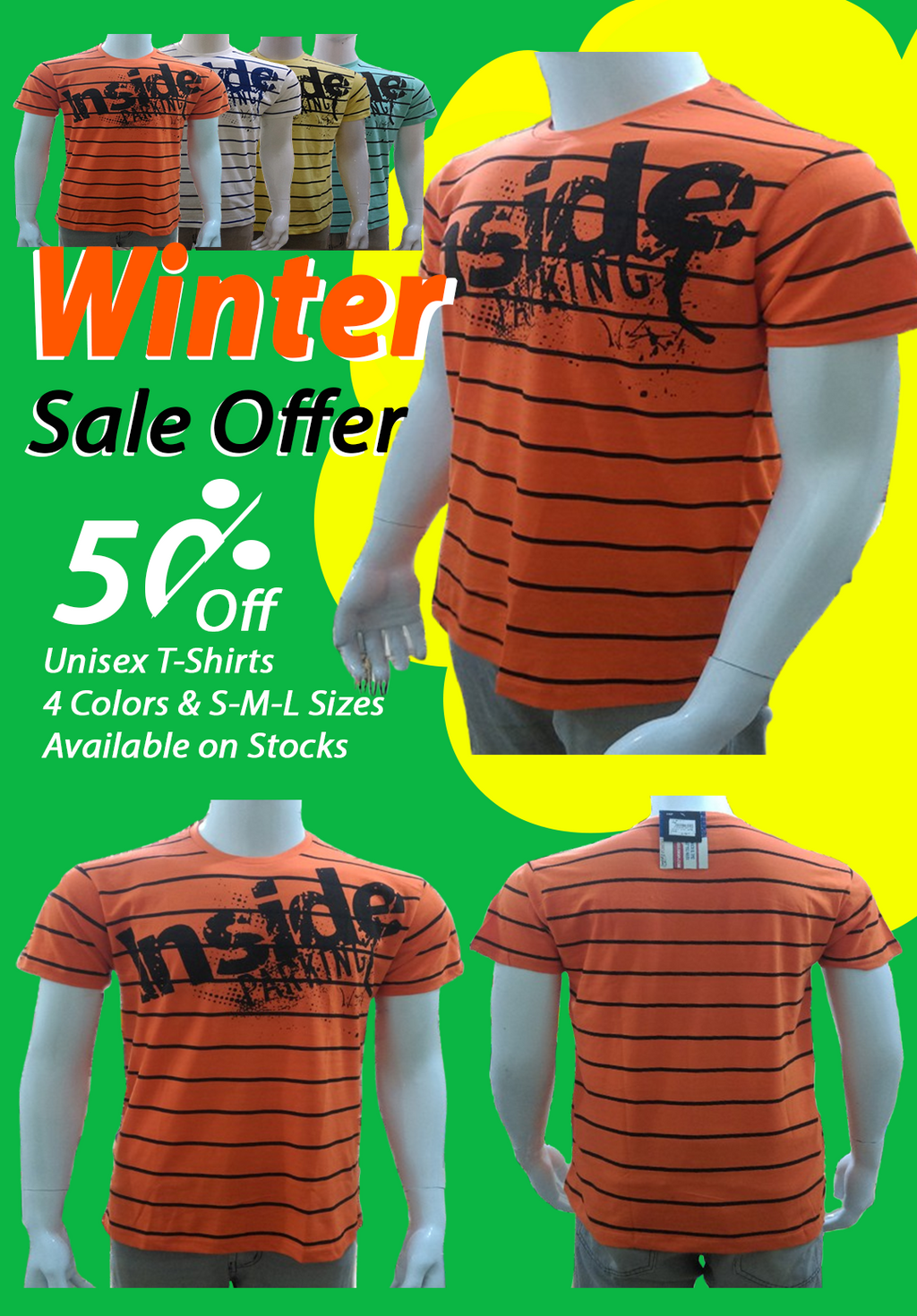 Export Left Over Unisex T-Shirts 50% Off