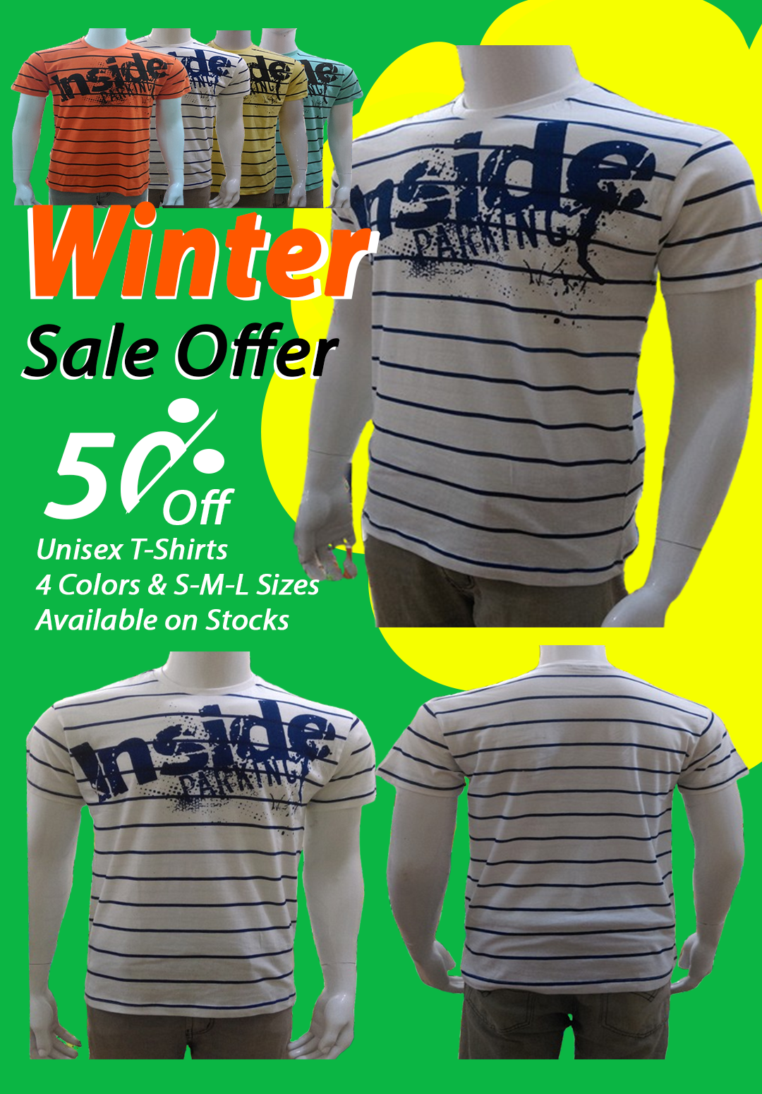 Export Left Over Unisex T-Shirts 50% Off