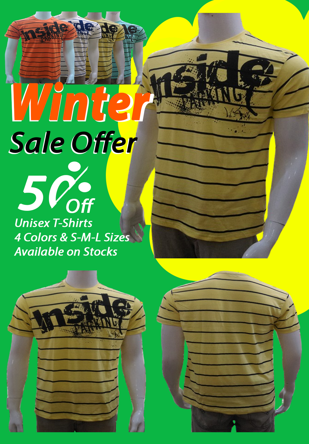 Export Left Over Unisex T-Shirts 50% Off